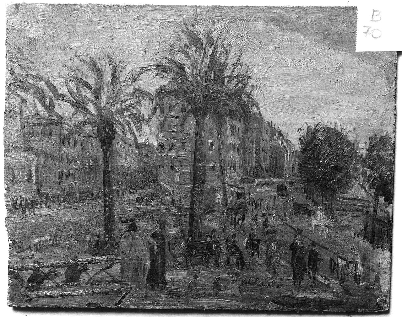 veduta di città (dipinto) - ambito romano (ultimo quarto sec. XIX)