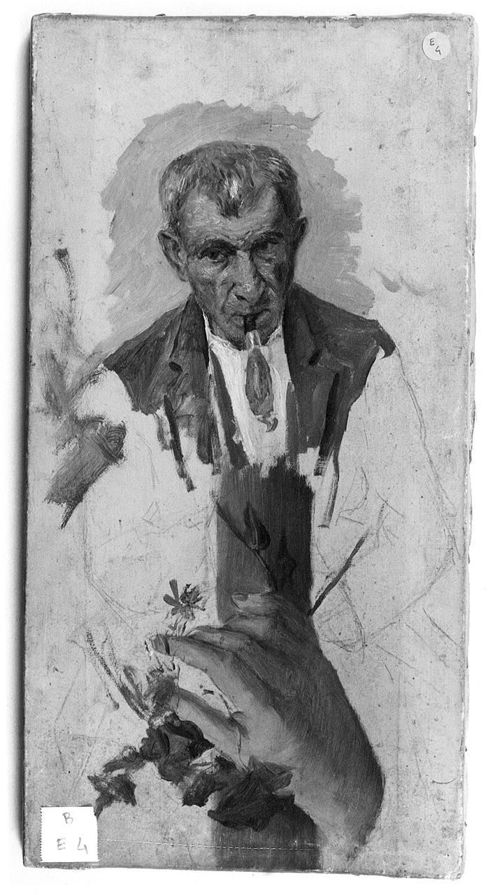 ritratto d'uomo (dipinto) - ambito romano (seconda metà sec. XIX)