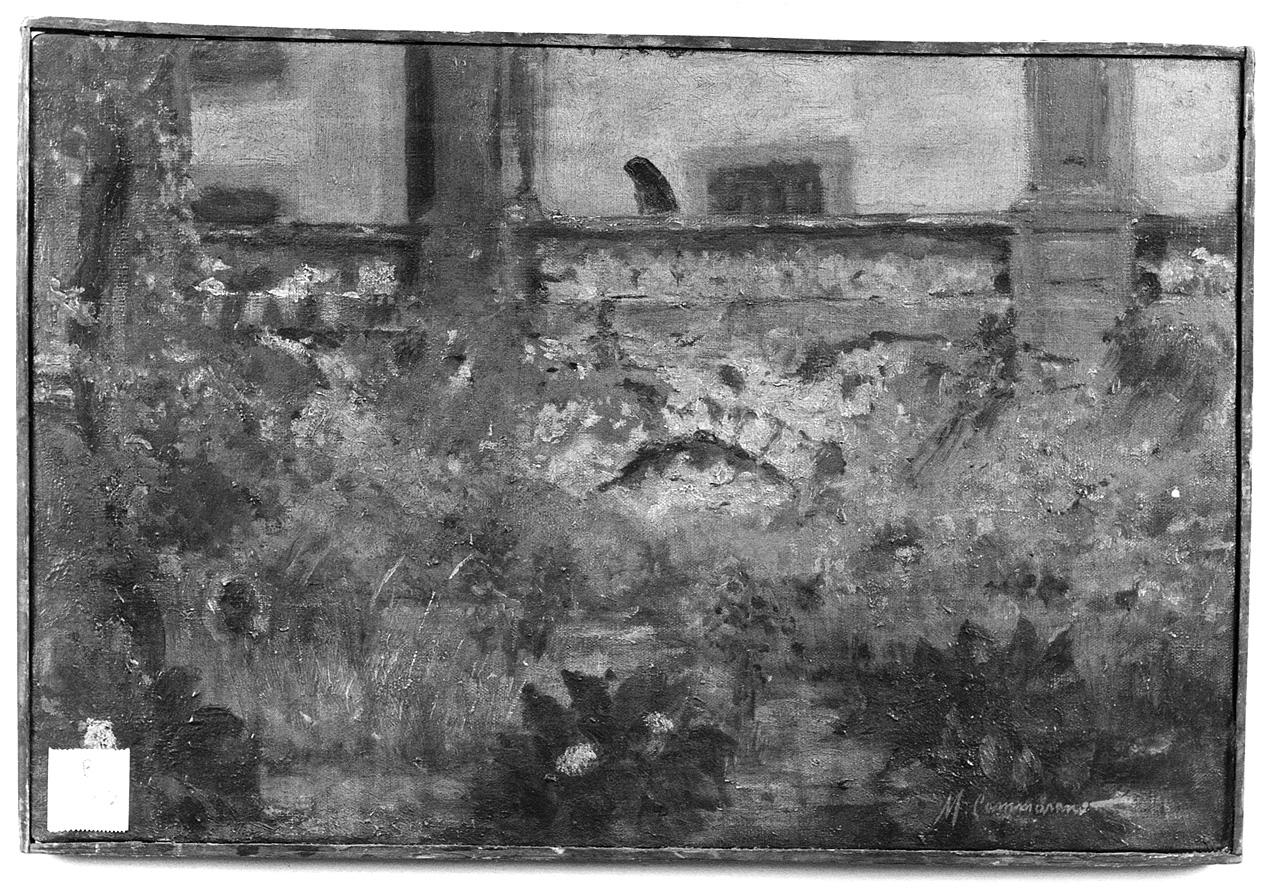 paesaggio fluviale (dipinto) - ambito romano (ultimo quarto sec. XIX)