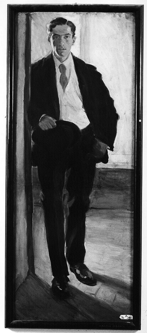 figura maschile (dipinto) - ambito romano (inizio sec. XX)