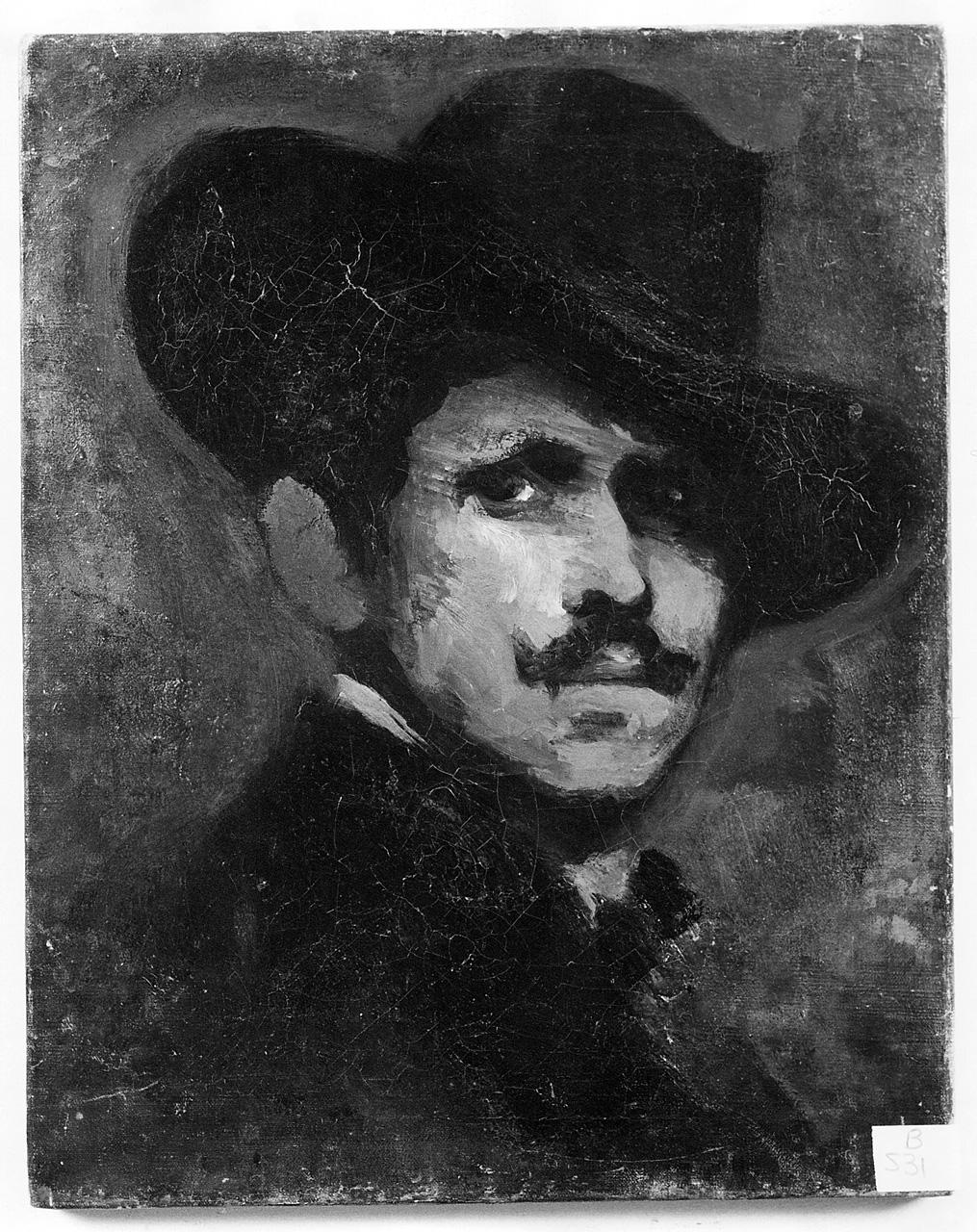 ritratto d'uomo (dipinto) - ambito romano (prima metà sec. XX)