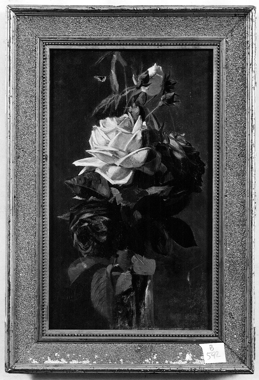 vaso con fiori (dipinto) - ambito romano (ultimo quarto sec. XIX)