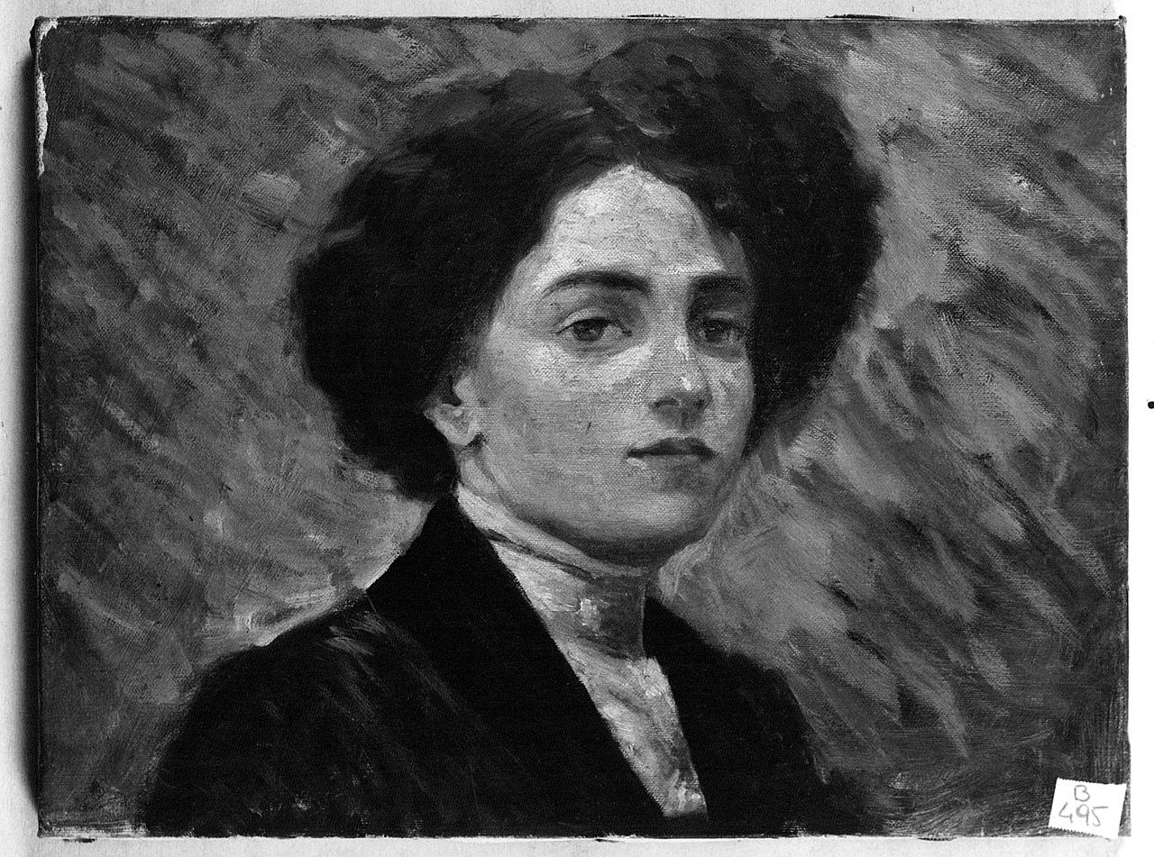 ritratto di donna (dipinto) - ambito romano (primo quarto sec. XX)