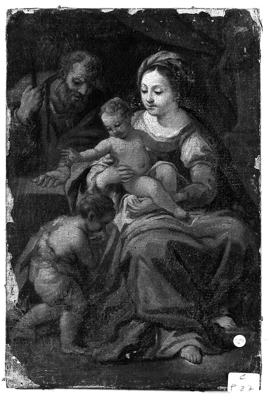 Sacra Famiglia con San Giovanni Battista bambino (dipinto) - ambito romano (seconda metà sec. XVIII)