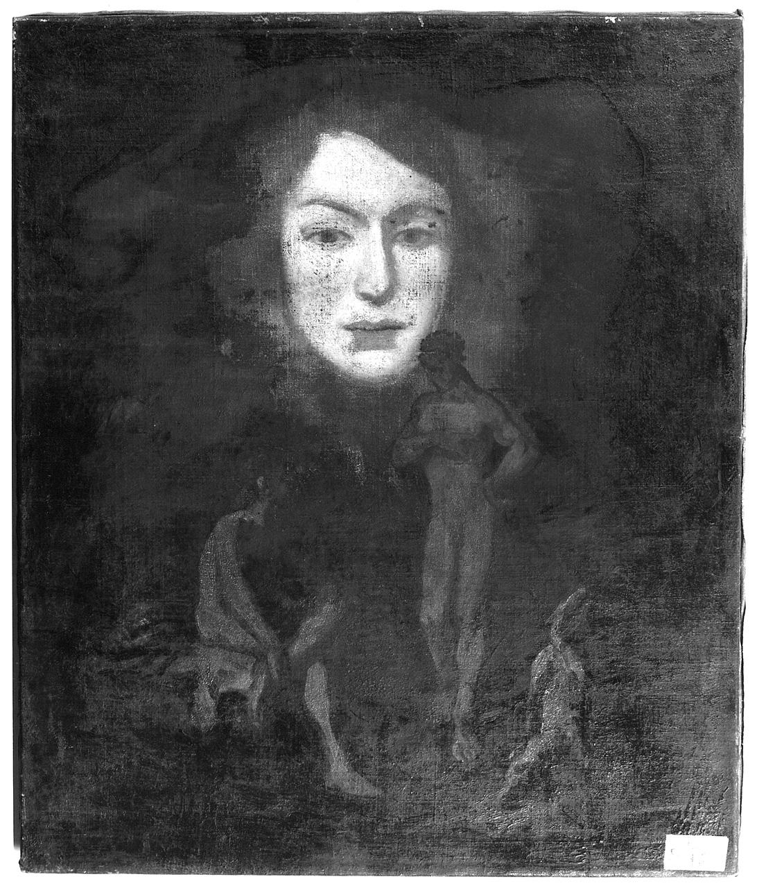 testa di donna (dipinto) - ambito romano (seconda metà sec. XIX)