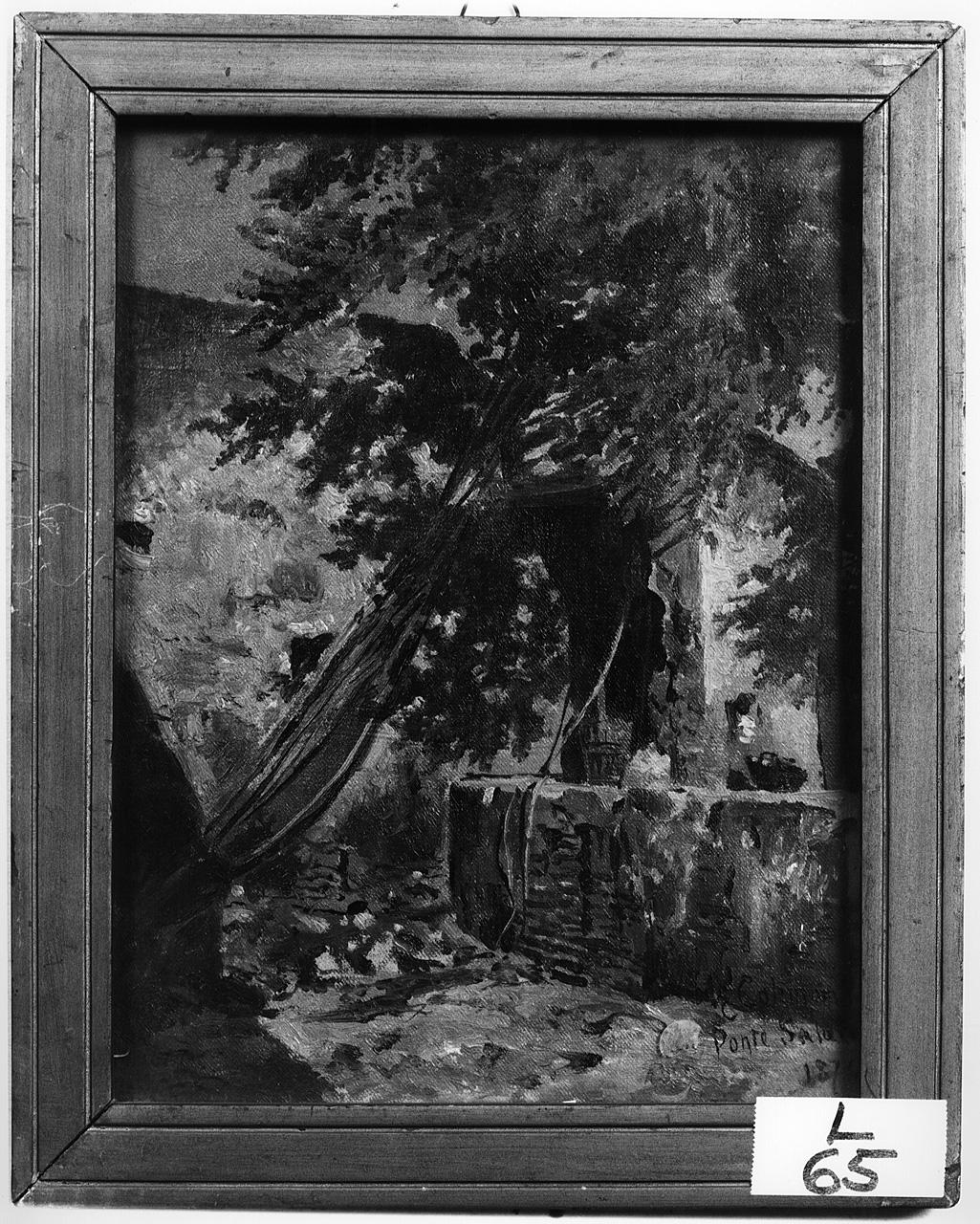 giardino recintato (dipinto) - ambito romano (ultimo quarto sec. XIX)