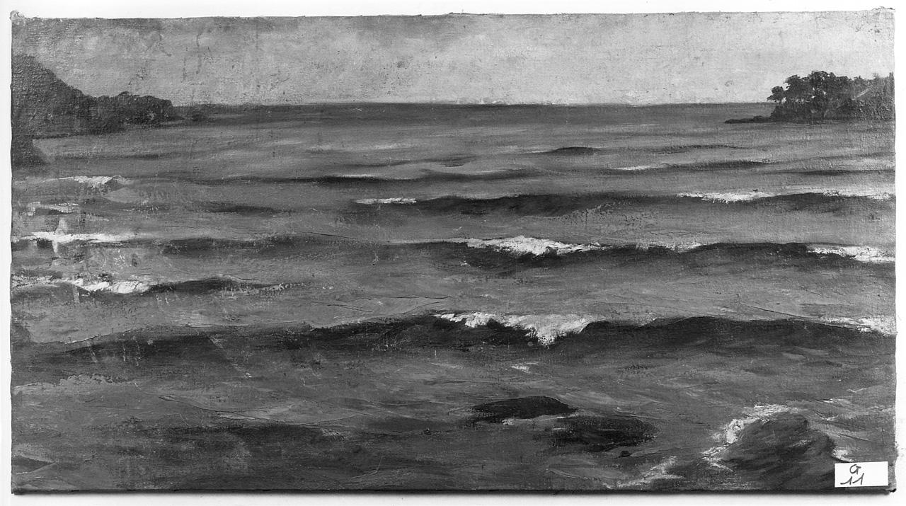 paesaggio marino (dipinto) - ambito romano (seconda metà sec. XIX)