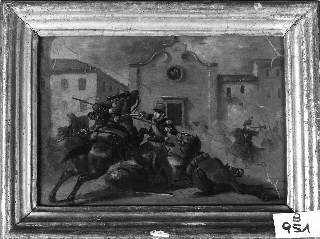 scena di battaglia (dipinto) - ambito romano (ultimo quarto sec. XIX)