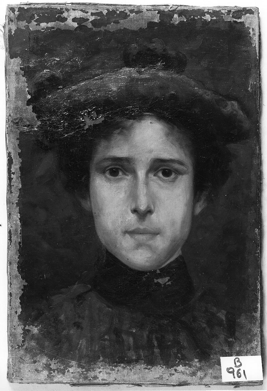 ritratto di donna (dipinto) - ambito romano (fine/inizio secc. XIX/ XX)