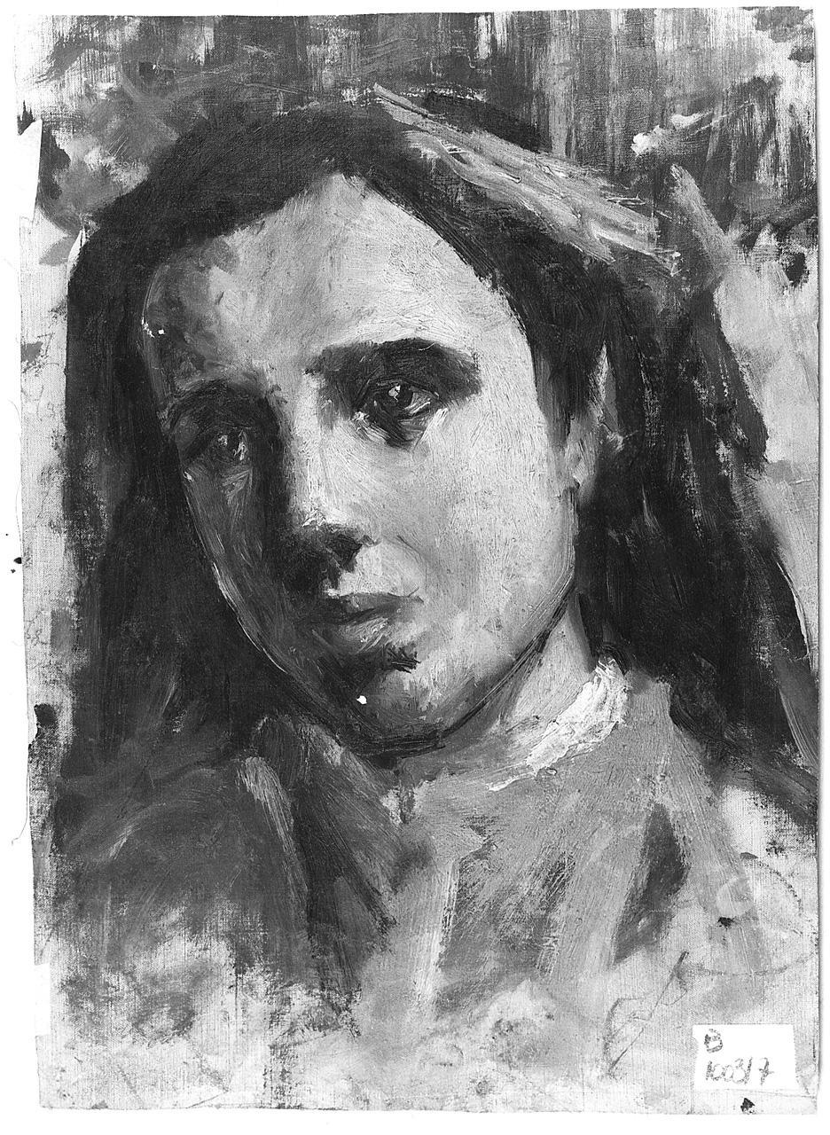 ritratto di donna (dipinto) - ambito romano (prima metà sec. XX)