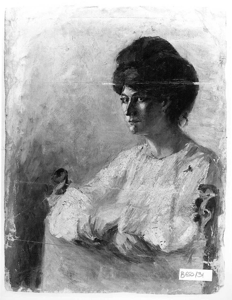 ritratto di donna (dipinto) - ambito romano (inizio sec. XX)