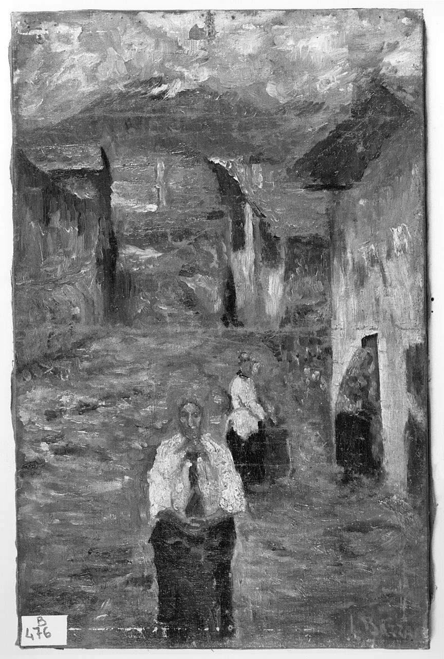 paesaggio con fattoria (dipinto) - ambito lombardo (primo quarto sec. XX)