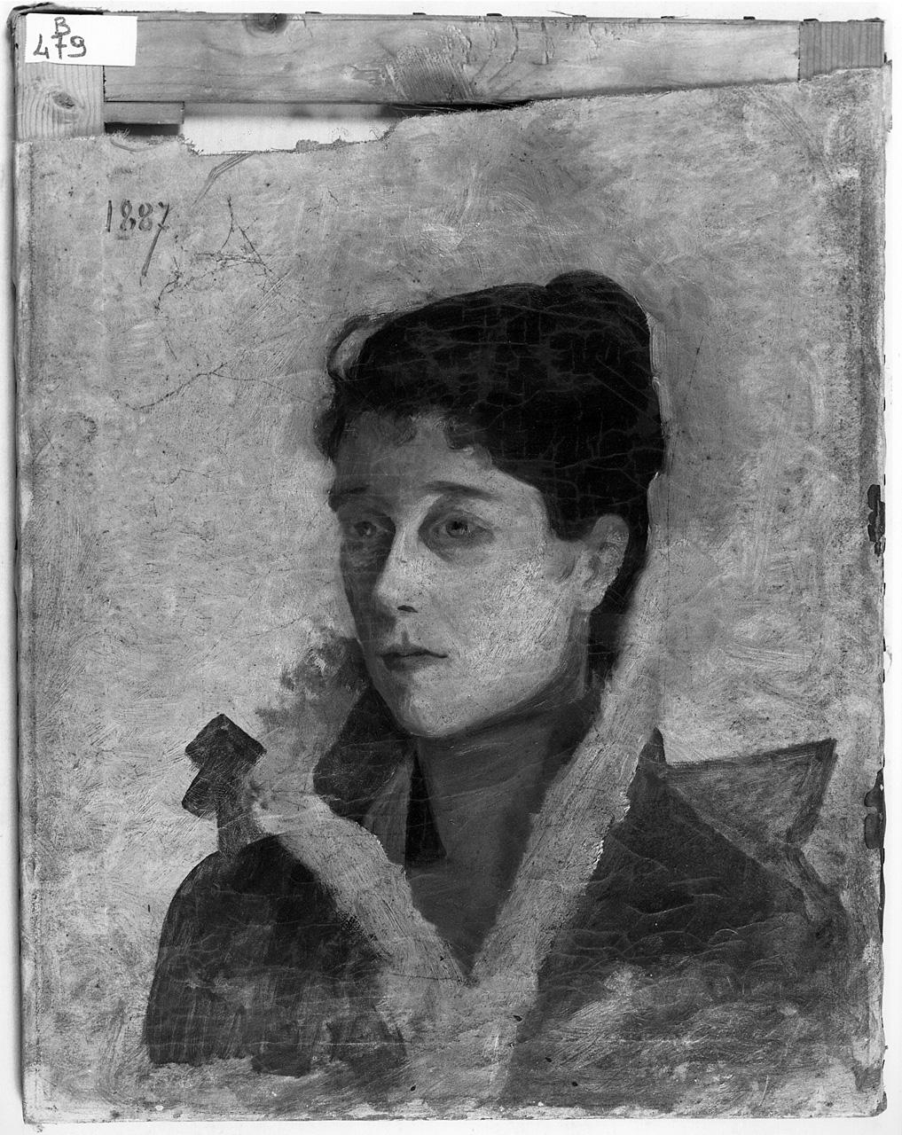 ritratto di donna (dipinto) - ambito romano (sec. XIX)