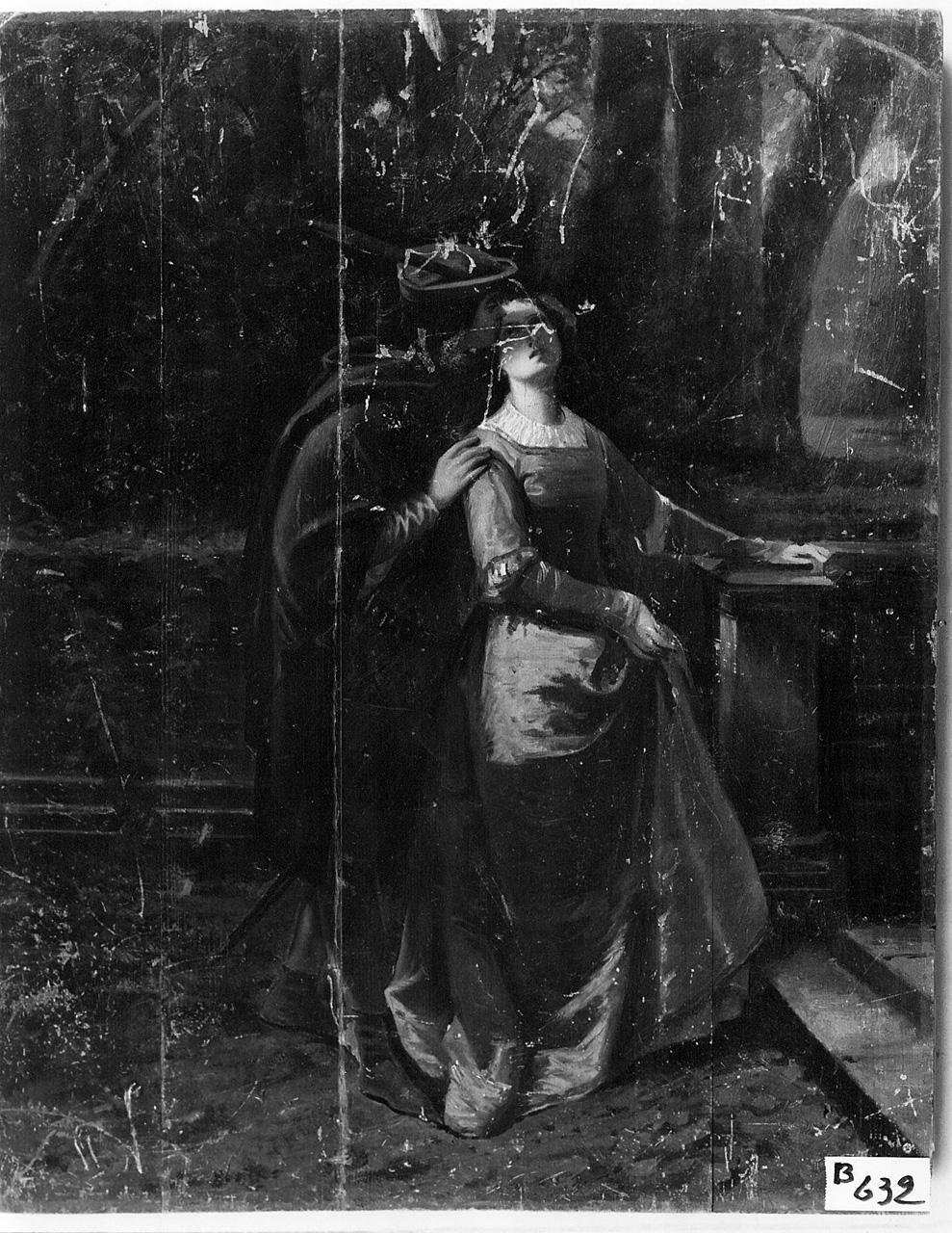 giovani amanti (dipinto) - ambito romano (seconda metà sec. XIX)