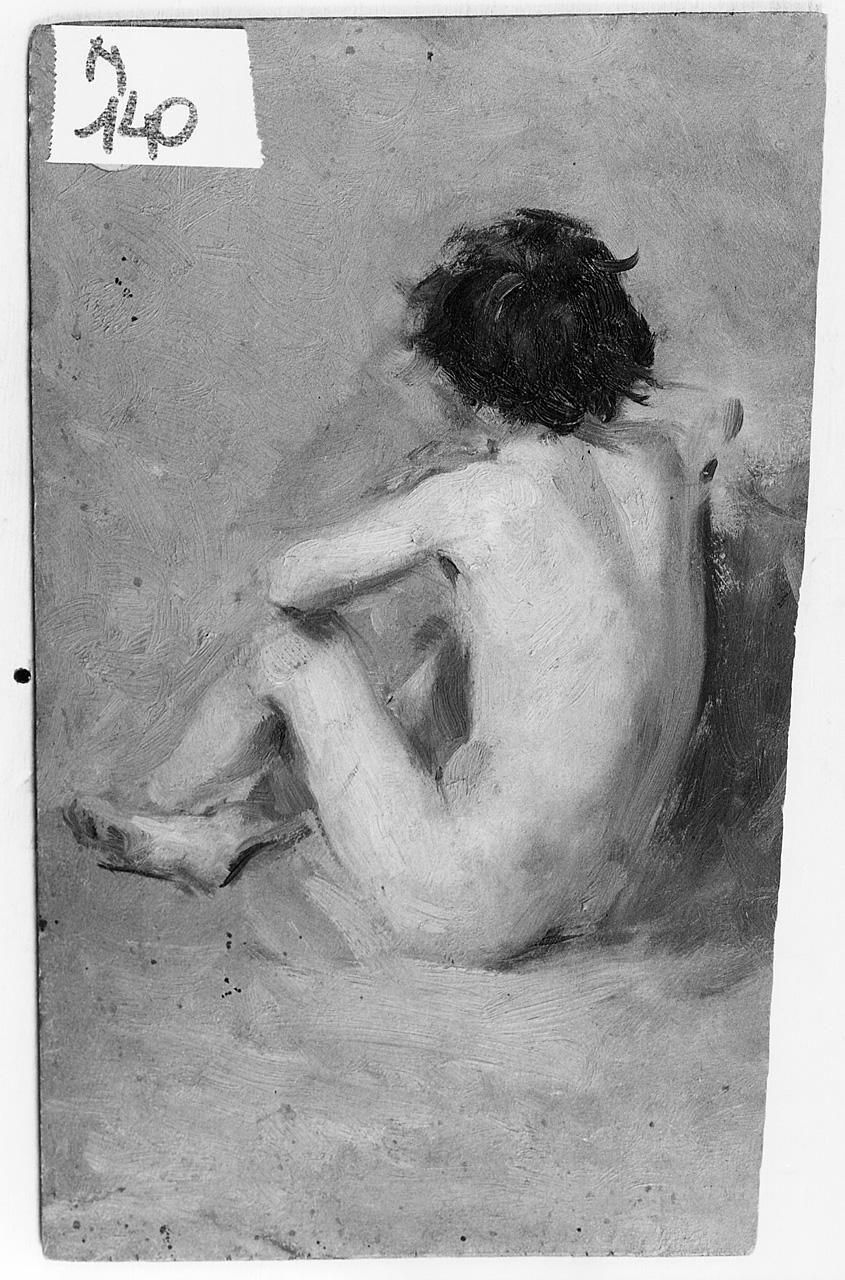 giovane nudo (dipinto) - ambito romano (seconda metà sec. XIX)