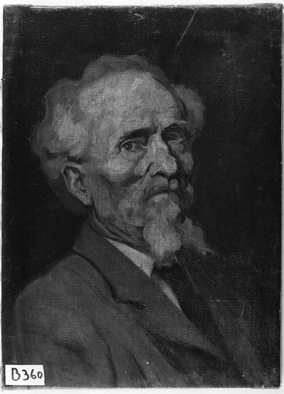 ritratto d'uomo con barba e baffi (dipinto) - ambito romano (fine/inizio secc. XIX/ XX)