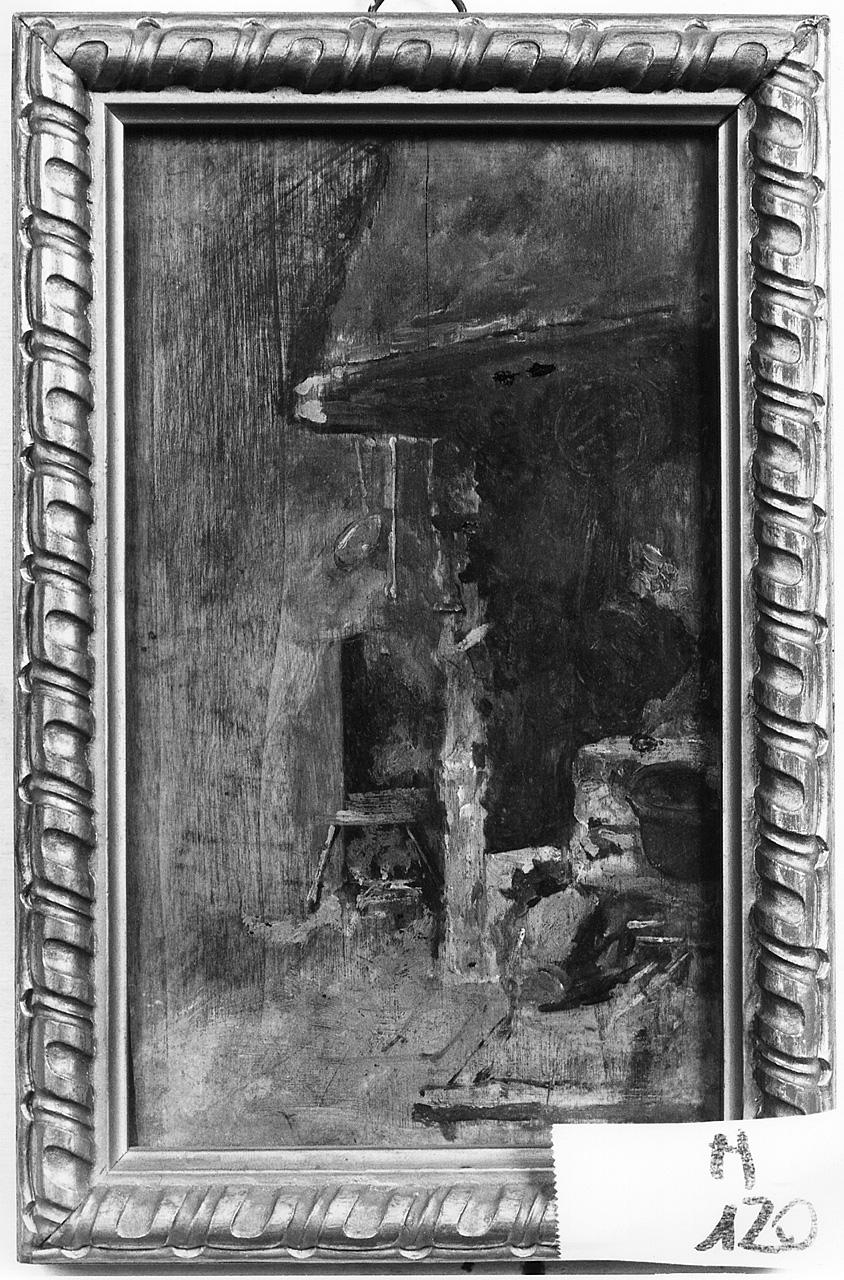 veduta di un interno (dipinto) - ambito romano (seconda metà sec. XIX)