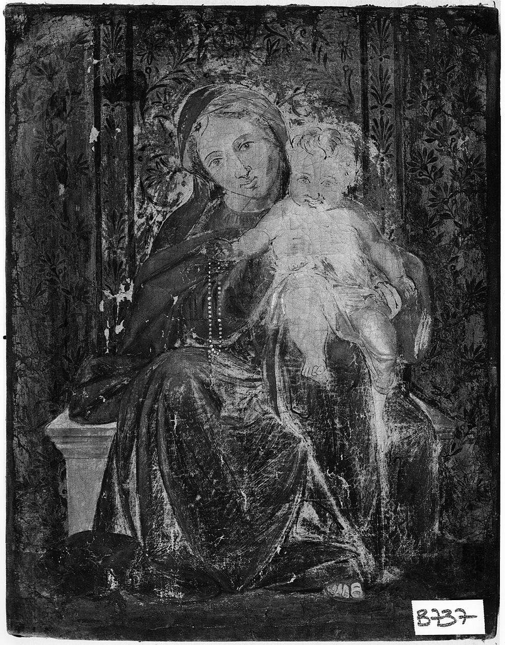Madonna con Bambino in trono (dipinto) - ambito romano (seconda metà sec. XIX)