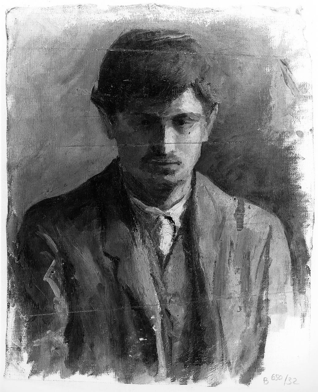 ritratto d'uomo (dipinto) - ambito romano (prima metà sec. XX)