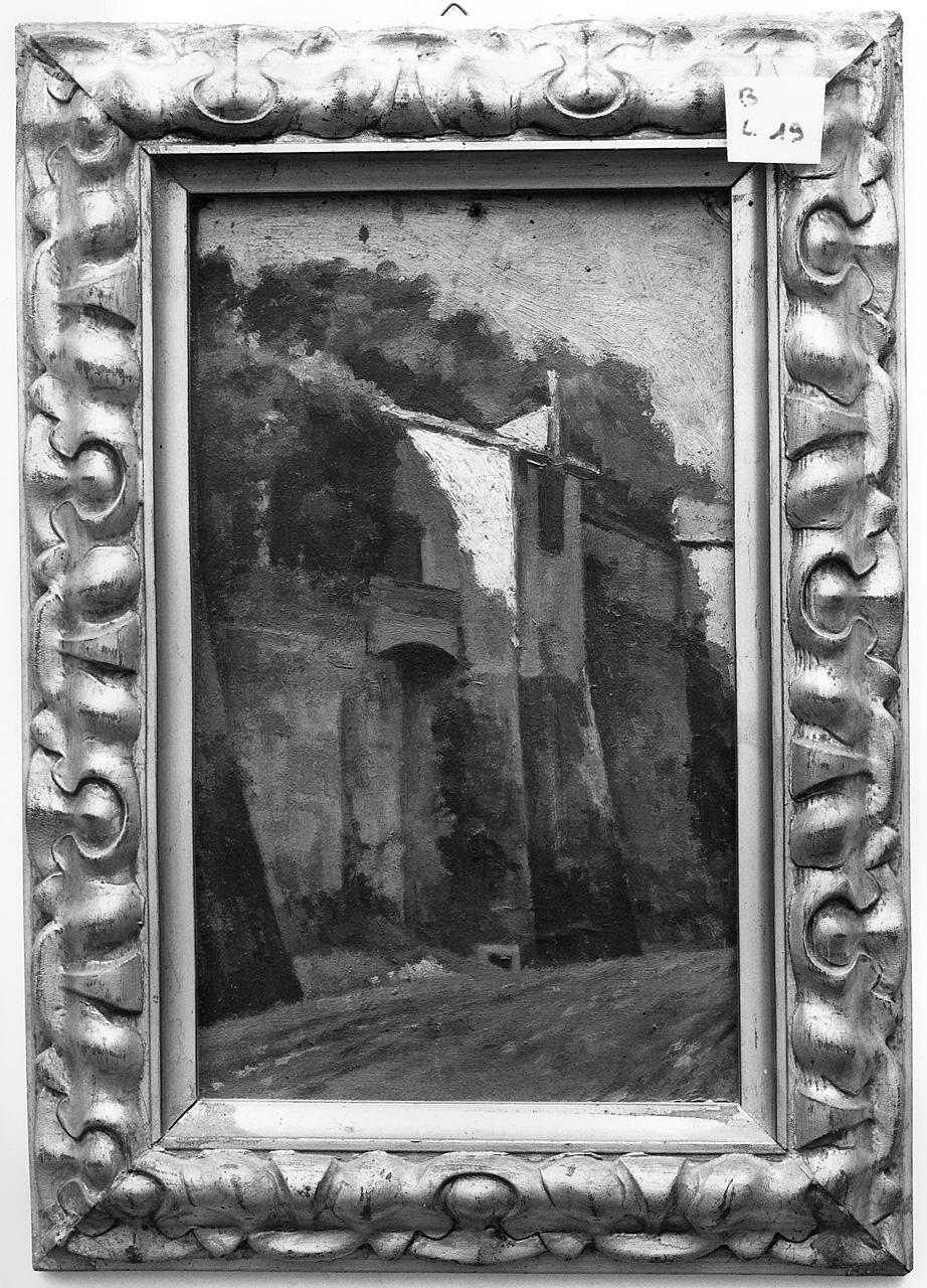 paesaggio con architetture (dipinto) - ambito romano (seconda metà sec. XIX)