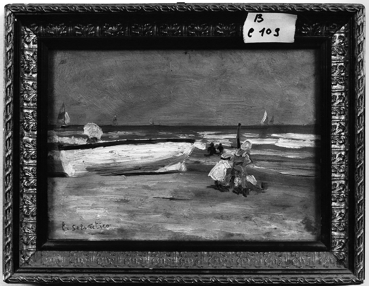 paesaggio marino (dipinto) di Selvatico Lino (inizio sec. XX)