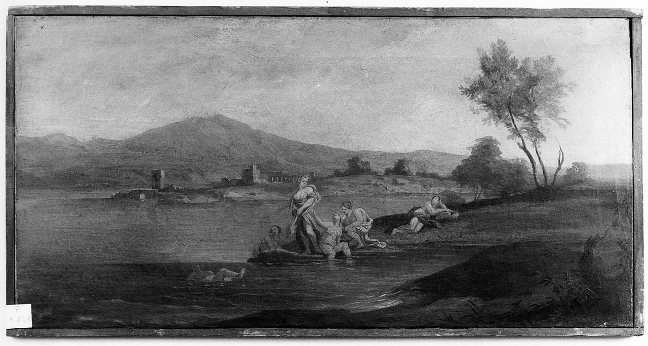 paesaggio lacustre (dipinto) - ambito italiano (prima metà sec. XIX)