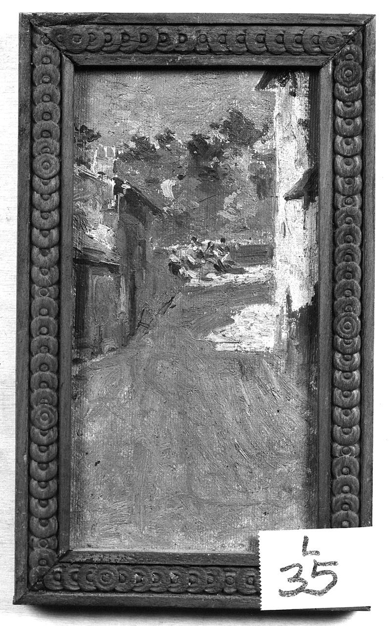 veduta di strada (dipinto) - ambito napoletano (ultimo quarto sec. XIX)