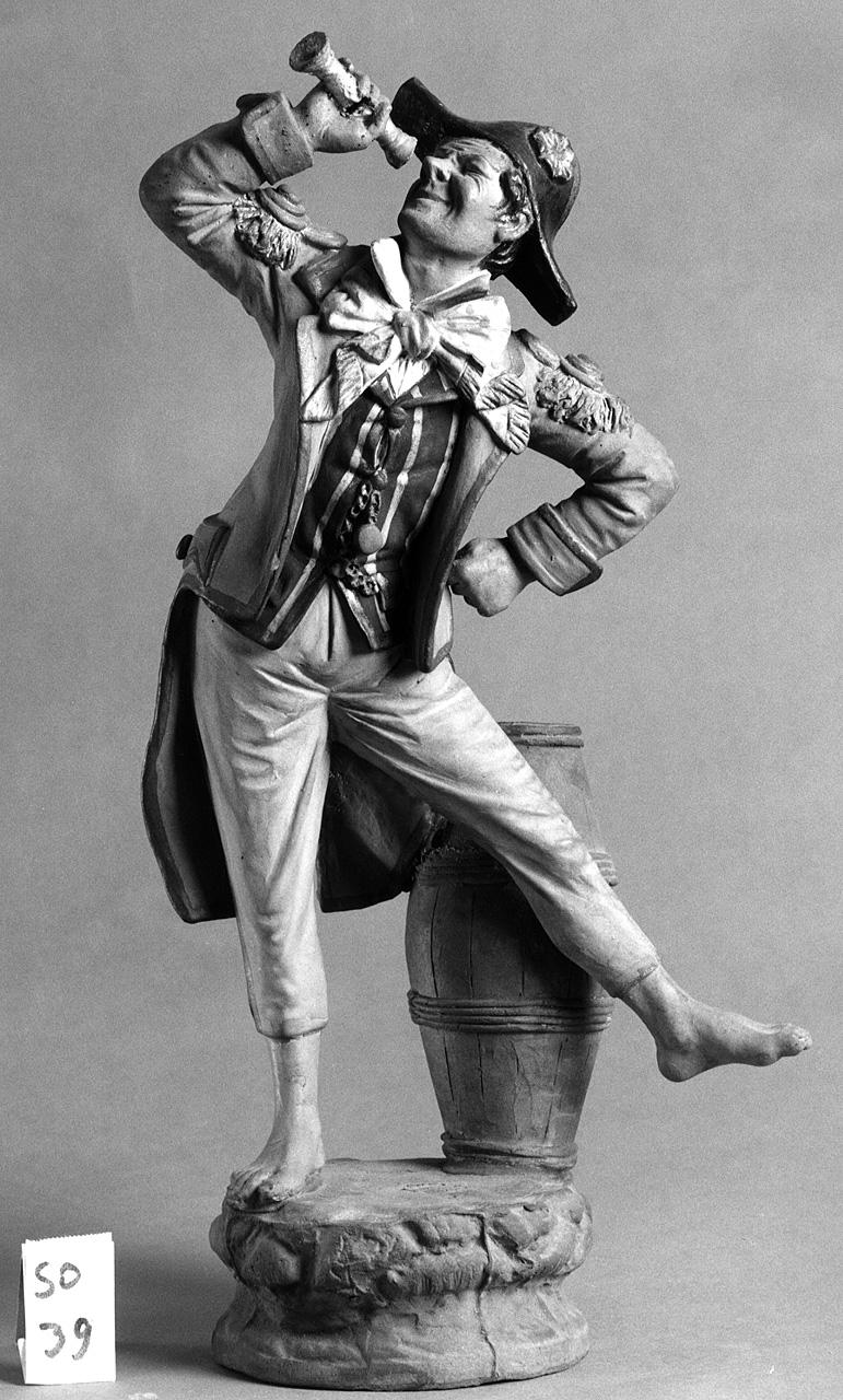 figura maschile (statuetta) - bottega napoletana (seconda metà sec. XIX)