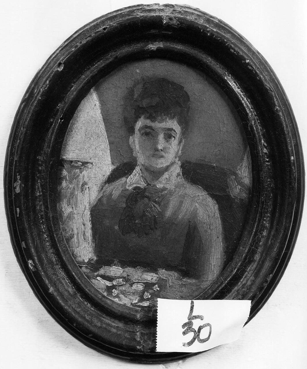 ritratto di donna (dipinto) - ambito francese (terzo quarto sec. XIX)