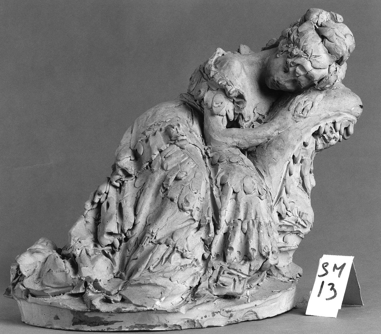 figura femminile seduta (statuetta) di Monteverde Giulio (ultimo quarto sec. XIX)