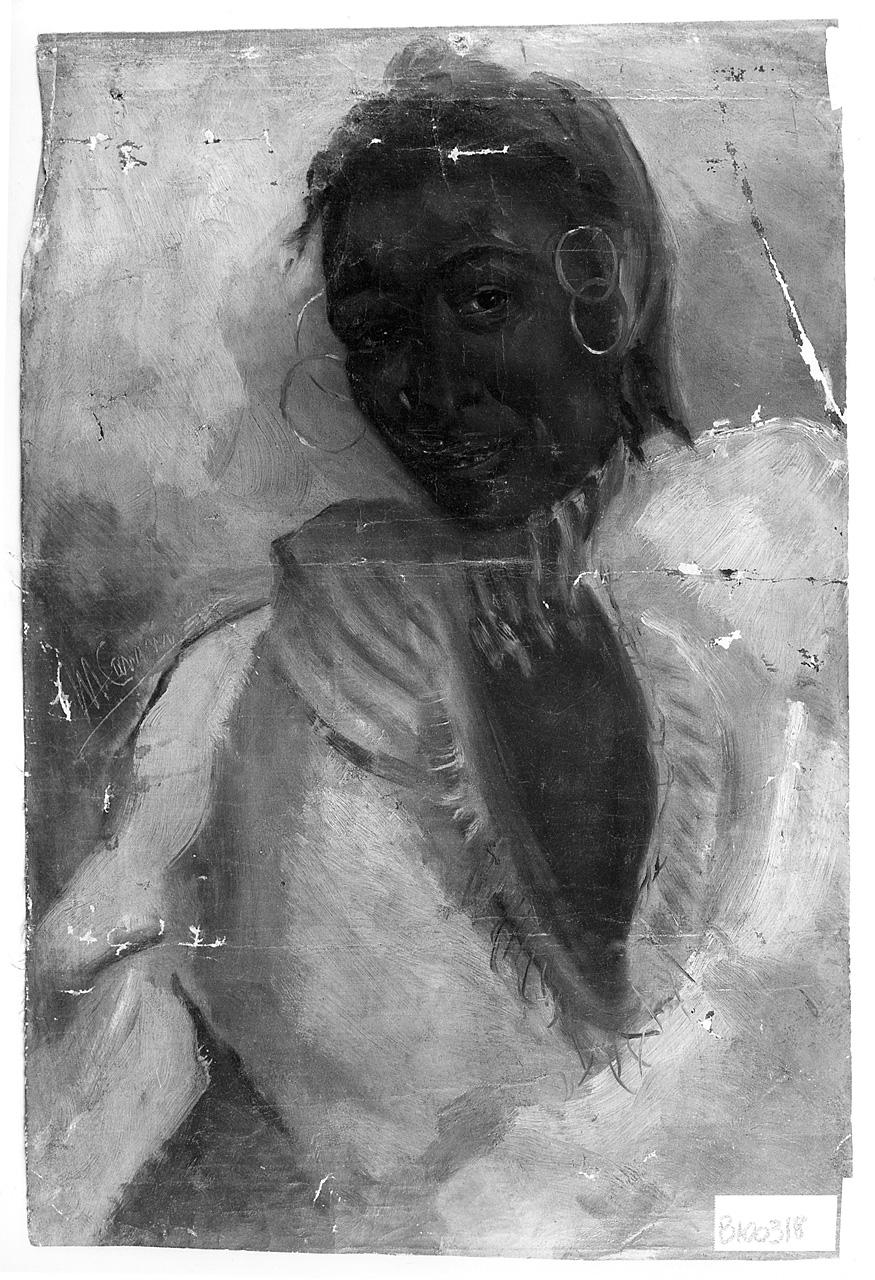 ritratto di donna africana (dipinto) - ambito napoletano (primo quarto sec. XX)