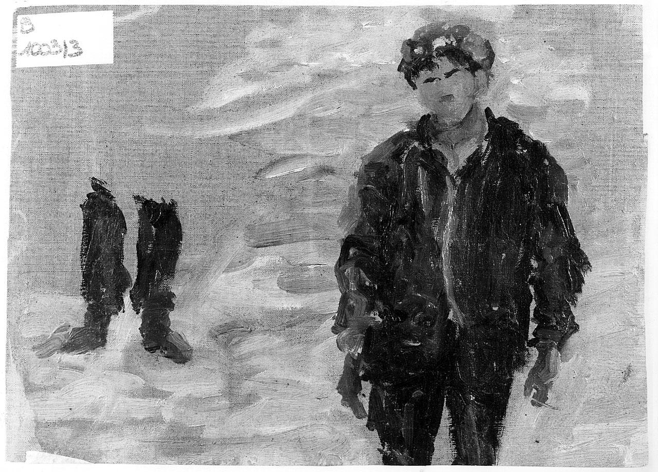 figura maschile (dipinto) - ambito romano (primo quarto sec. XX)