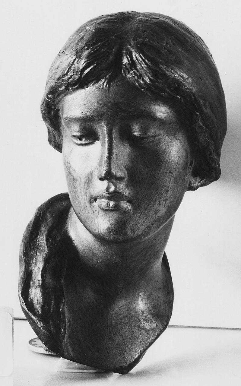 testa di donna (scultura) di Rossi Egisto (fine sec. XIX)