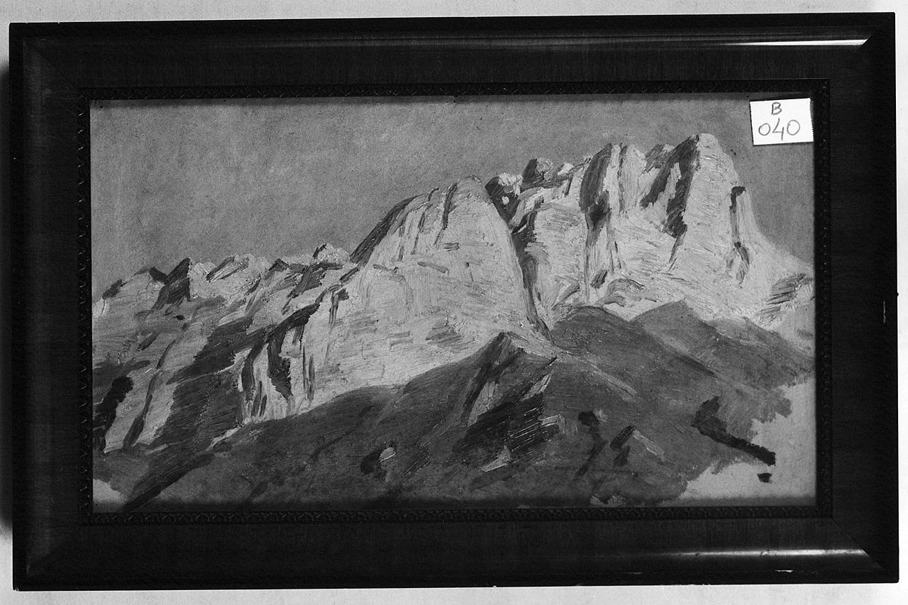 paesaggio montano (dipinto) - ambito romano (seconda metà sec. XIX)