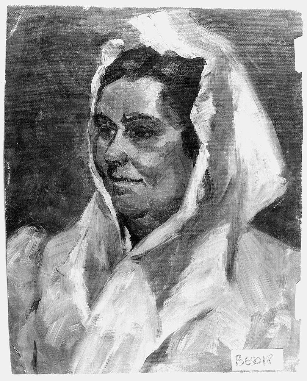 ritratto di donna (dipinto) - ambito tedesco (inizio sec. XX)