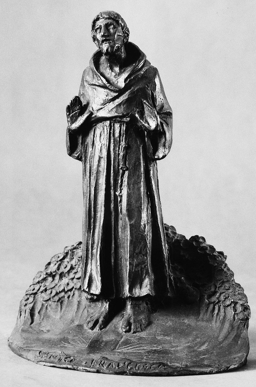 San Francesco d'Assisi (statuetta) di Dossena Alceo (sec. XX)