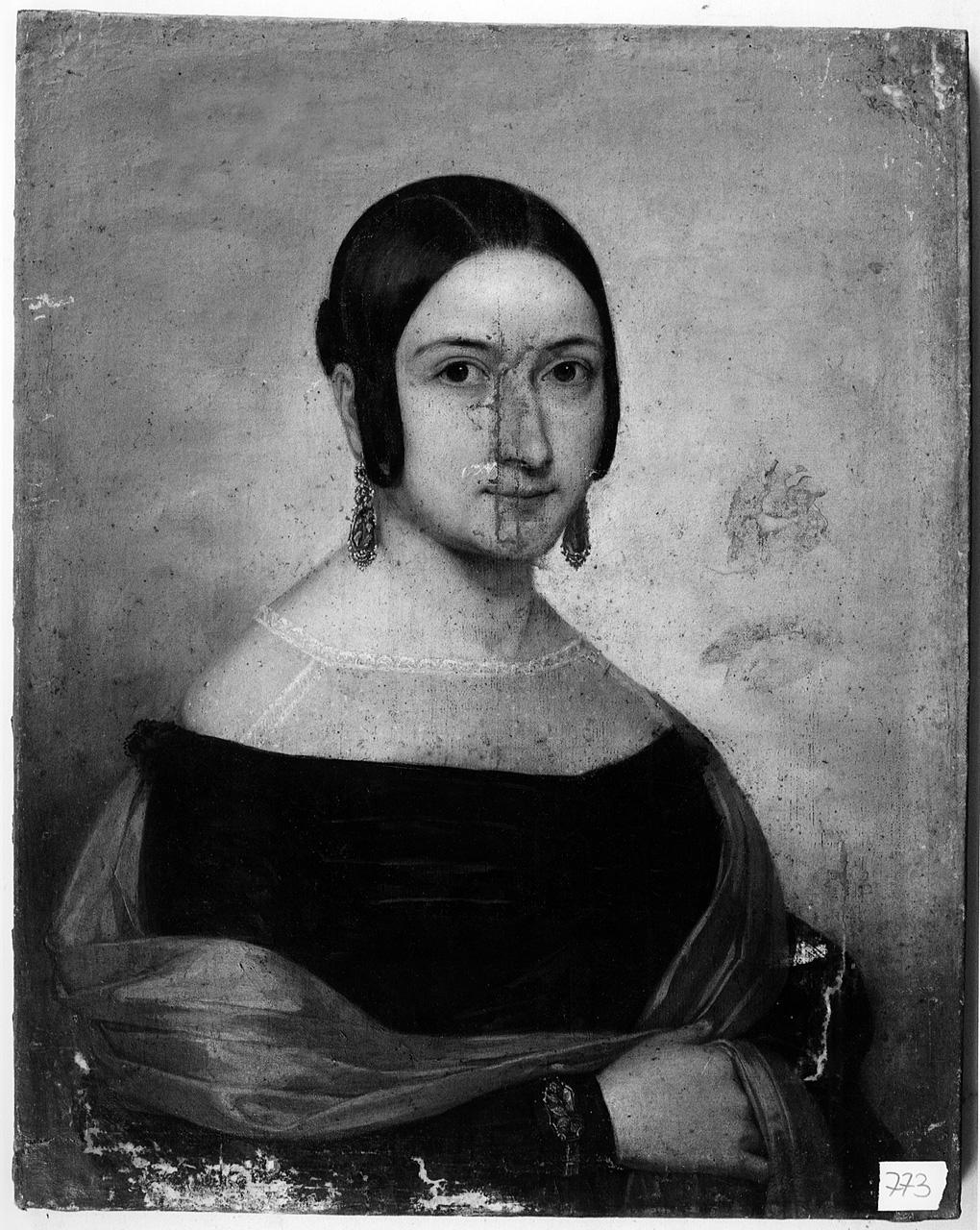 ritratto di donna (dipinto) - ambito romano (secondo quarto sec. XIX)