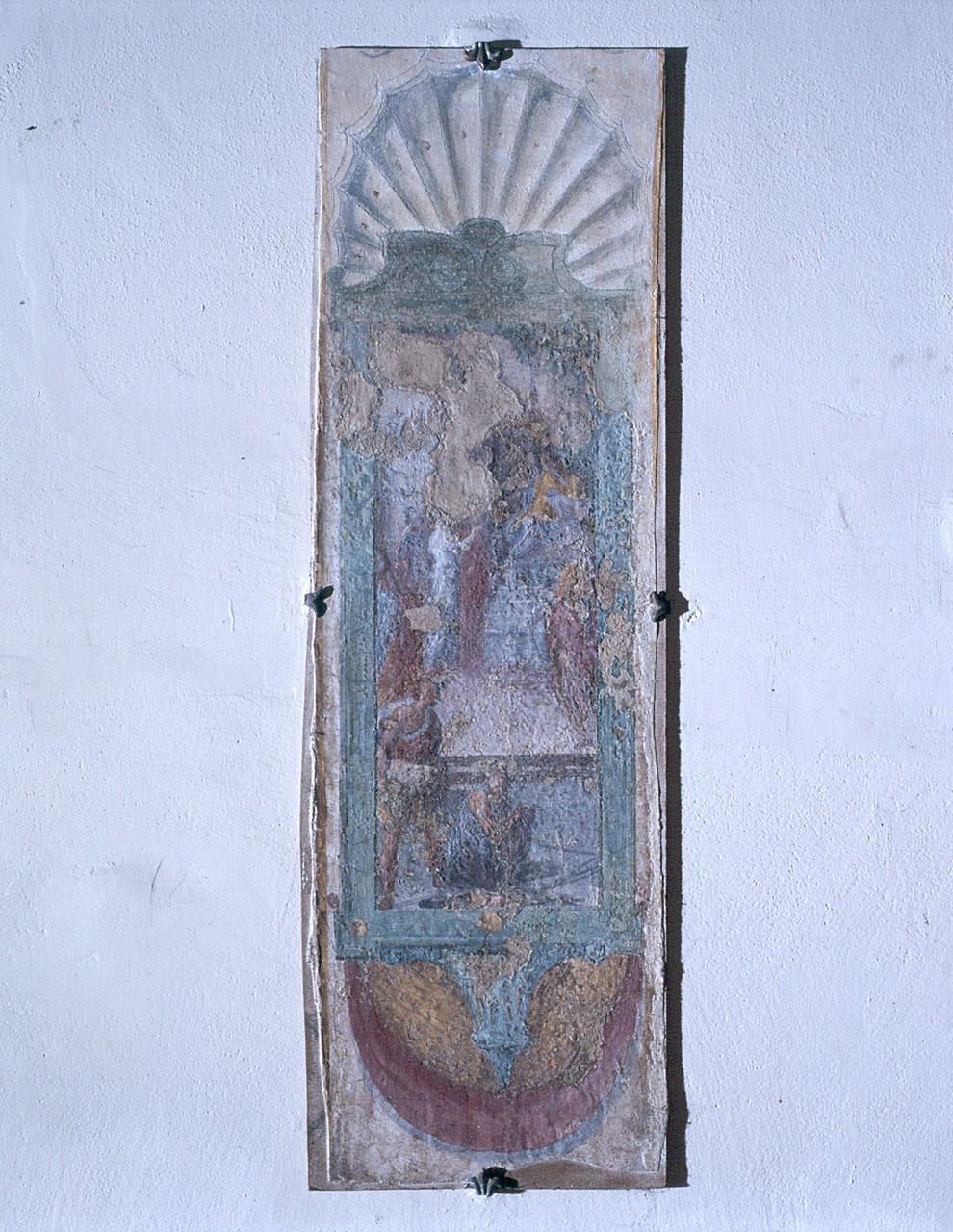 decapitazione di San Giovanni Battista (?) (dipinto, frammento) - ambito fiorentino (sec. XVI)