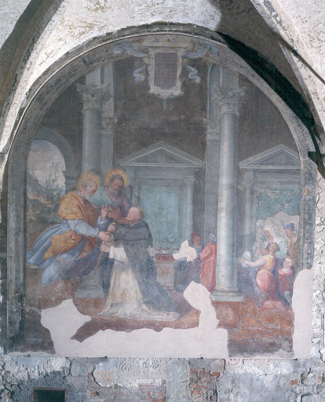 San Pietro e San Paolo affidano a San Domenico la missione di predicare (dipinto) di Santi di Tito (sec. XVI)