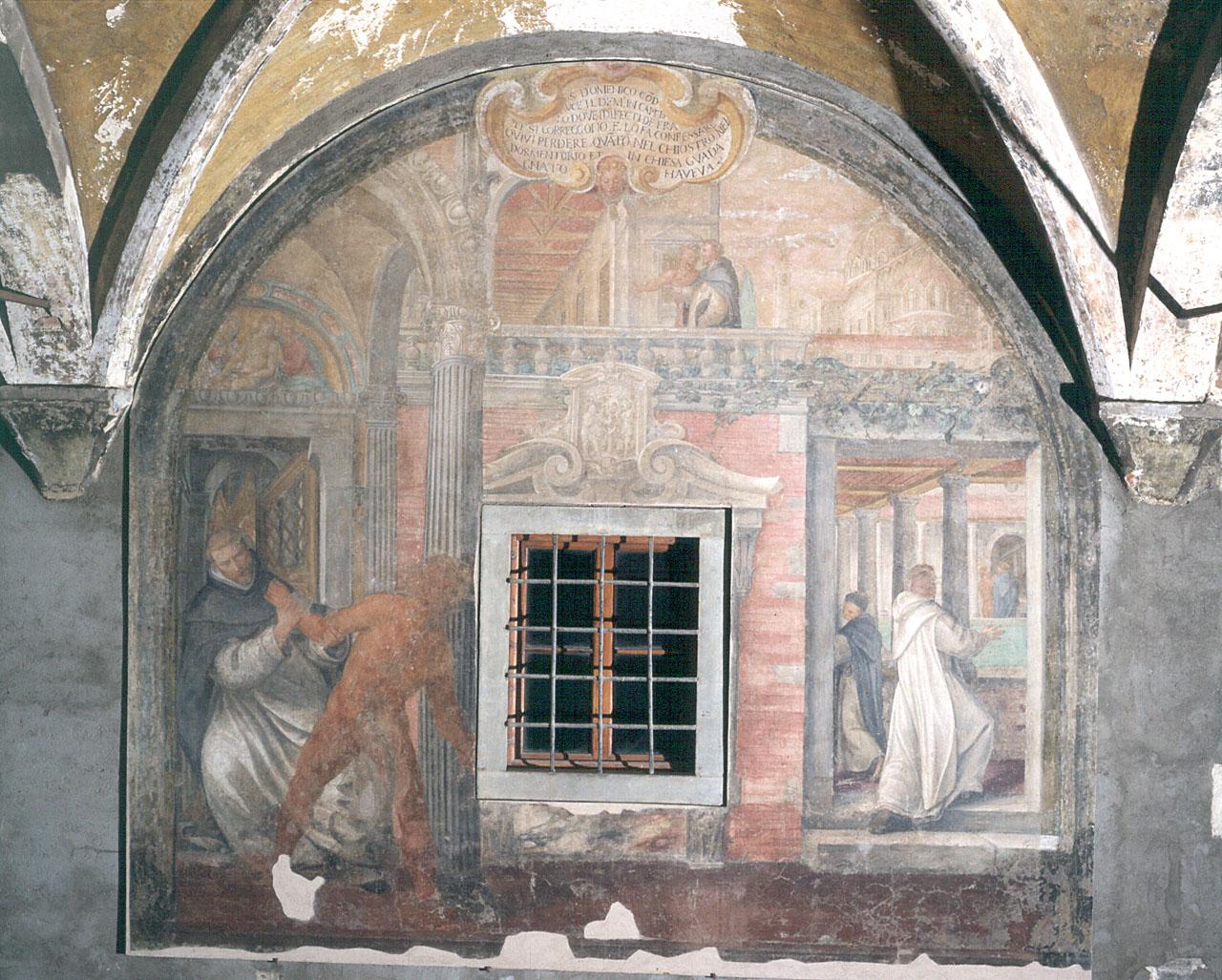 San Domenico conduce il demonio nel Capitolo (dipinto) di Simone da Poggibonsi (sec. XVI)