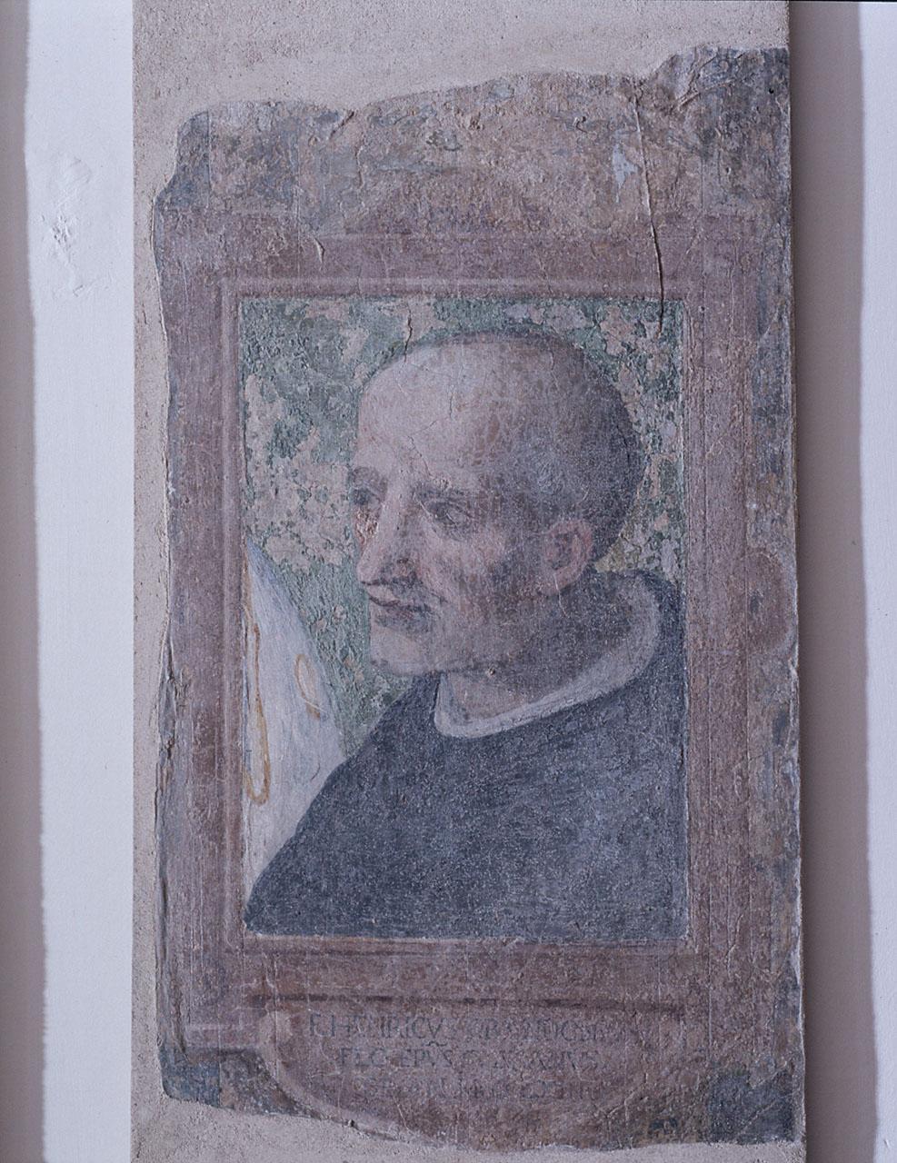 ritratto del vescovo Enrico Grandoni, vescovo di Jeffa (dipinto, frammento) - ambito fiorentino (sec. XVI)