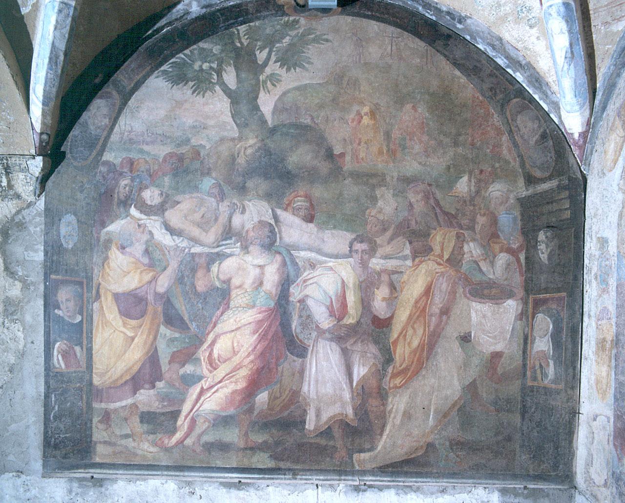 trasporto di Cristo al sepolcro (dipinto) di Allori Alessandro, Butteri Giovanni Maria (sec. XVI) 