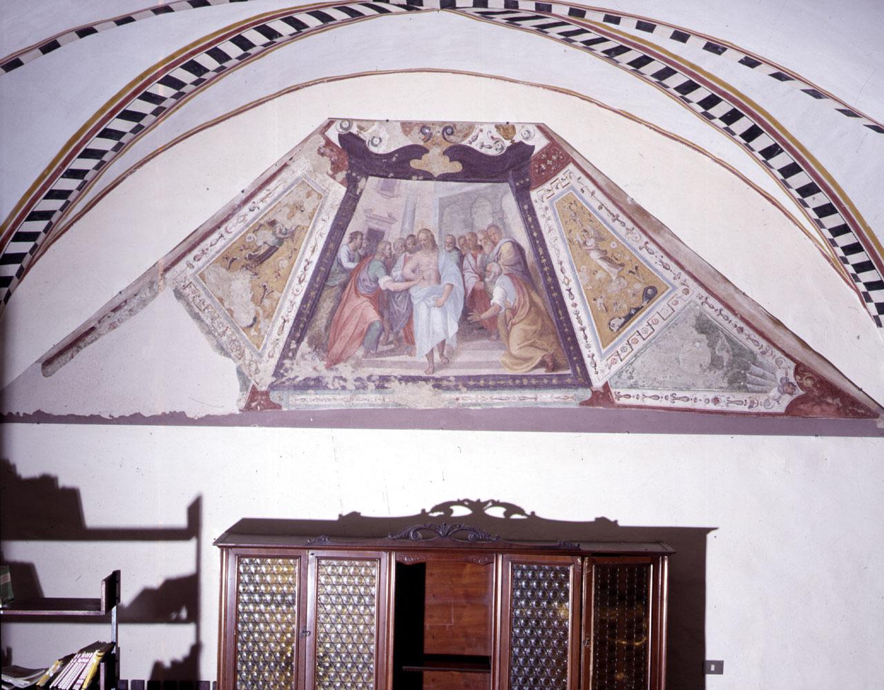 incredulità di San Tommaso (dipinto, frammento) di Butteri Giovanni Maria (sec. XVI)