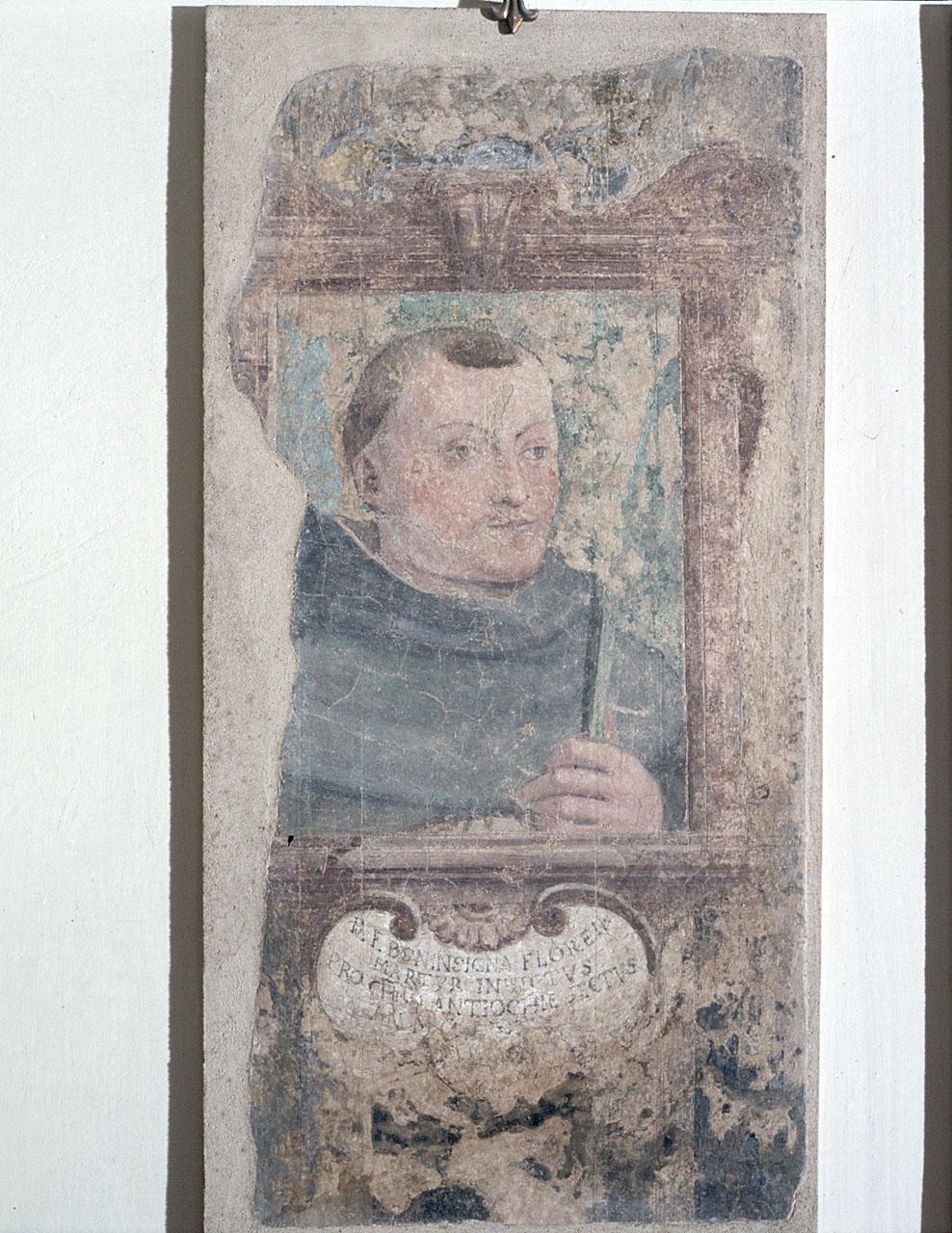 ritratto di frate Buoninsegna de' Cicciaporci (dipinto, frammento) di Barbatelli Bernardino detto Poccetti (sec. XVI)