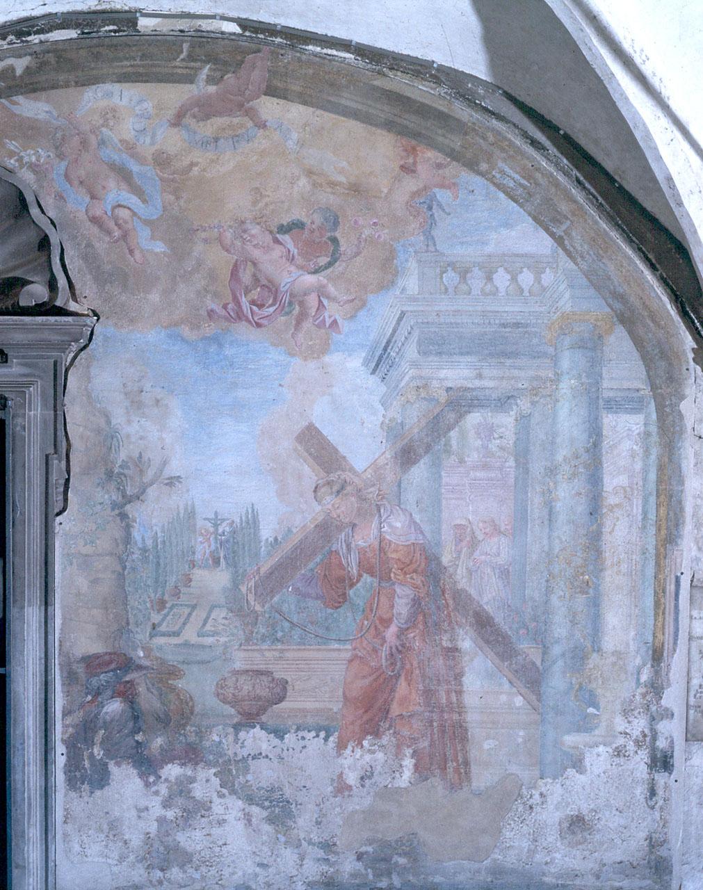 Santa Rosa di Lima trasporta la croce (dipinto) di Bambocci Francesco (sec. XVIII)