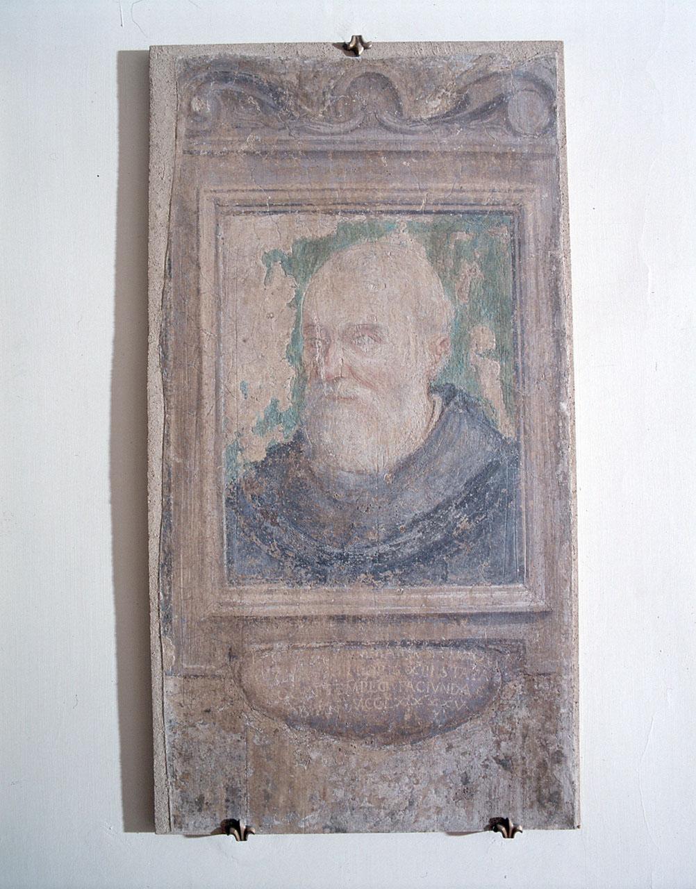 testa d'uomo (disegno murale) di Buonarroti Michelangelo (cerchia) (sec. XVI)