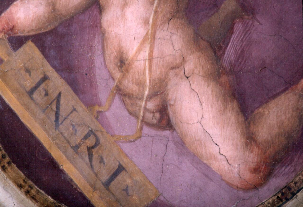 angelo con strumento della passione: tenaglia (dipinto) di Carucci Jacopo detto Pontormo (sec. XVI) 