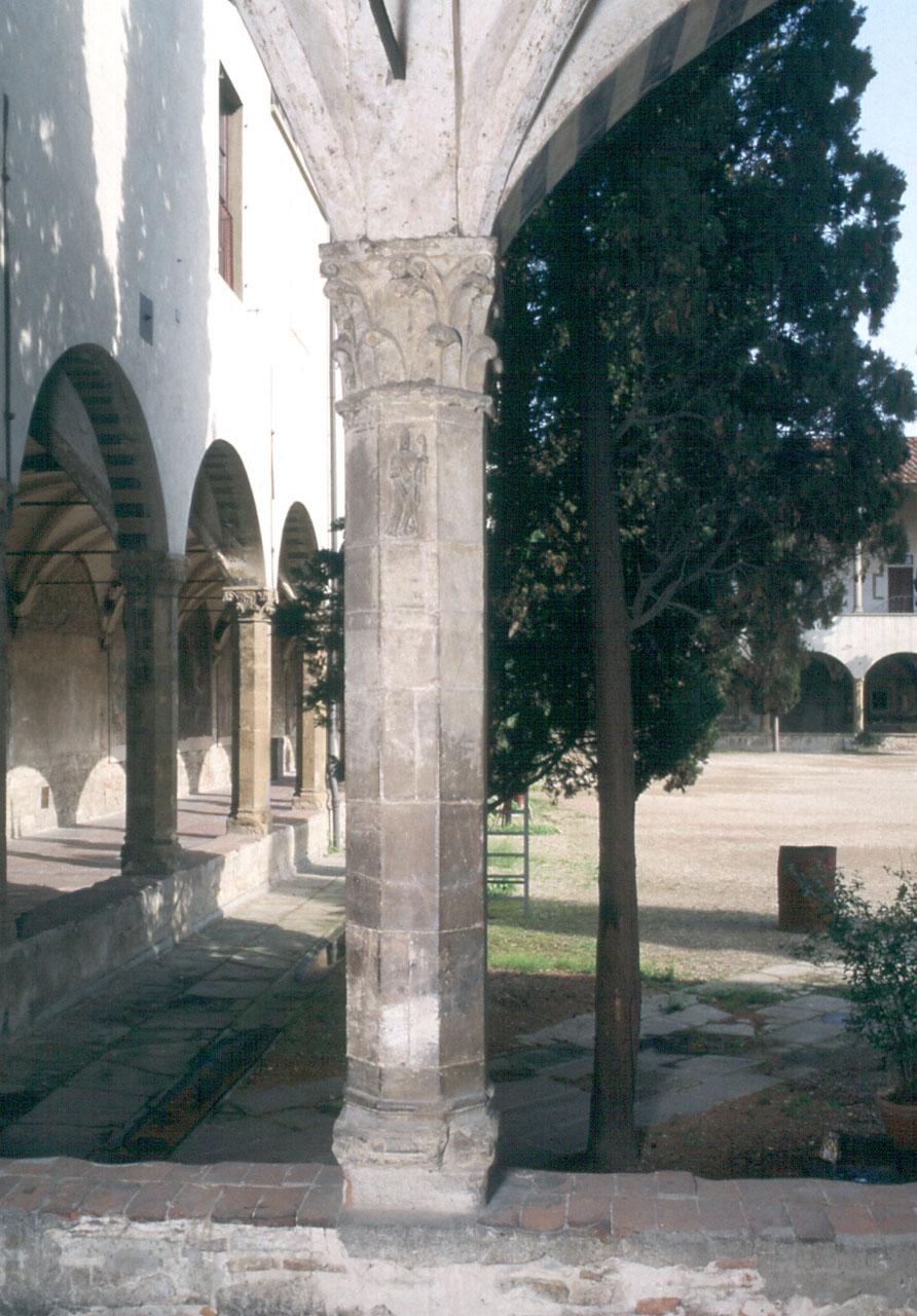 Santo vescovo (colonna) - produzione fiorentina (ultimo quarto sec. XIV)