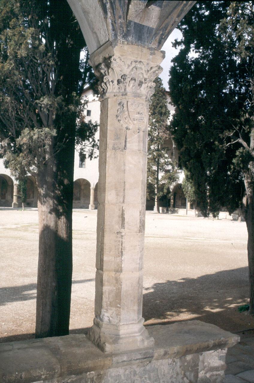 stemma gentilizio della famiglia Cini (colonna) - produzione fiorentina (sec. XIV)