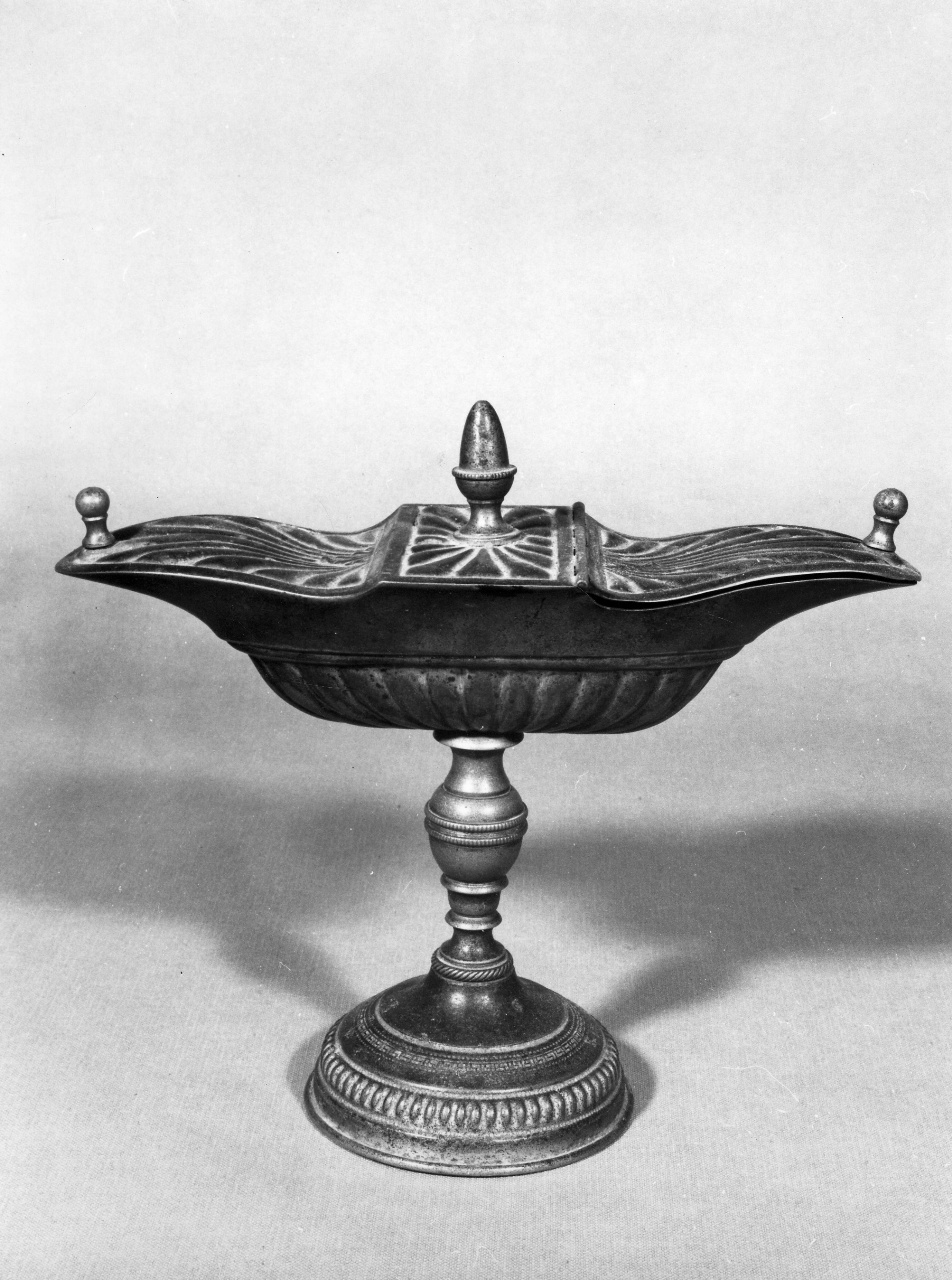 navicella portaincenso - bottega toscana (sec. XIX)